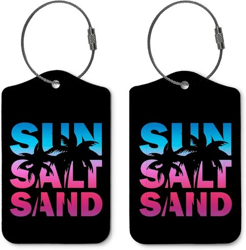 Beach Ocean Summer Luggage Tags for Suitcases, Cute Travel Personalized Suitcase Luggage Tags for Women Teen Girls Children, 2 Pack Bag Tags Traveling Leather Luggage Accessories in Saudi Arabia