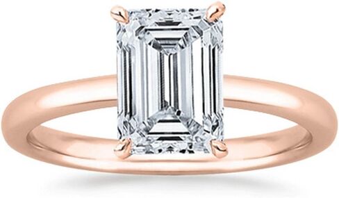 1 Carat GIA Certified 18K White Gold Solitaire Emerald Cut Diamond Engagement Ring (1 Ct D-E Color, VS1-VS2 Clarity) in Saudi Arabia