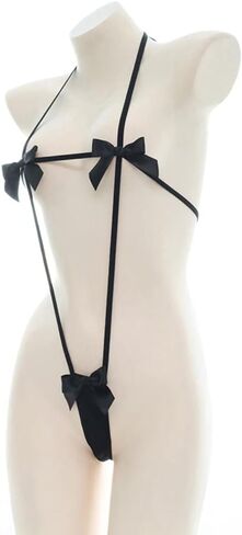 JasmyGirls Sexy Bow Tie Lingerie Unwrap Me Teddy Babydoll One Piece Anime Bikini Japanese Outfit Thong Underwear in Saudi Arabia