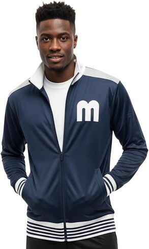 My Party Shirt M Soccer Track Jacket - Everyday Wear & Bob Costume - Reggae Music Gift Football Fashion Rasta Style Coat Blue in Saudi Arabia