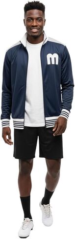 My Party Shirt M Soccer Track Jacket - Everyday Wear & Bob Costume - Reggae Music Gift Football Fashion Rasta Style Coat Blue in Saudi Arabia