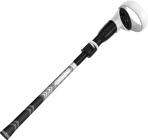 مرفق Yoges VR Golf Club متوافق مع META Quest 3S/ Quest 3/ Oculus Quest 2 Controller ، Non-Slip VR Golf Handle Grips 90 REFTION TRAFTION FOR GOLF VR Games (فقط لوحدة التحكم الصحيحة) in Kuwait