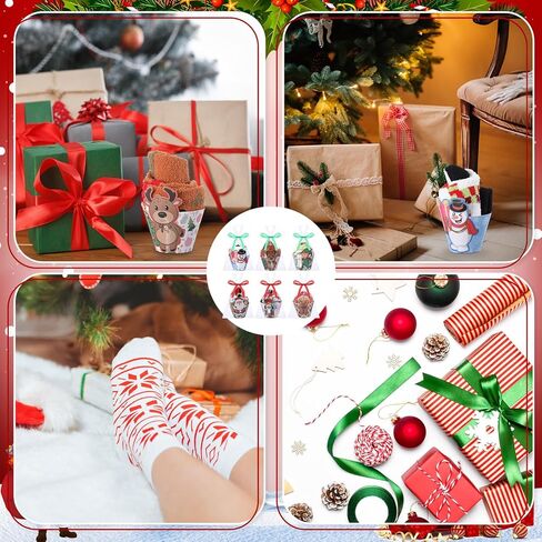 6 Pairs Christmas Cupcake Socks for Women Fuzzy Sock with Gift Box Bow Card Warm Winter Fluffy Sock Xmas Accessory in Saudi Arabia