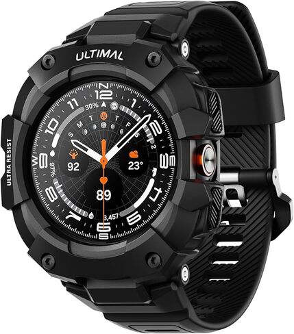 نطاقات نهائية متوافقة مع Samsung Galaxy Watch Ultra 47mm مع Case for Men ، حالة رياضية وعرة وقائية لـ Galaxy Watch Ultra Black in Kuwait