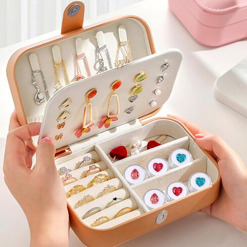 Tokusatsu 16Pcs Small Bead Storage Organizer Containers, Clear Plastic Display Box, Round Gemstone Holder Case with Screw Top Lids and Soft Sponge for Jewelry, Gems, Beads, Small Items in Saudi Arabia