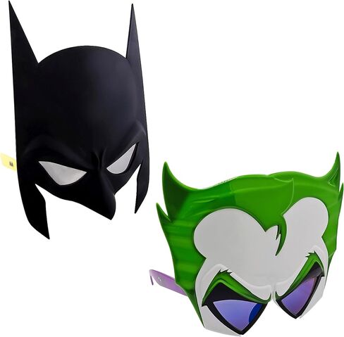 Sun-Staches DC Comics Batman Blue Mask Sunglasses | Costume Accessory Shades | UV400 | One Size Fits Most in Kuwait