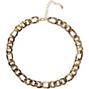 Chunky Leopard Print Cuban Link Curb Chain Choker Necklace for Women Fashion Unique Gold Plated Adjustable Necklaces Boho Punk Trendy Jewelry 17.5" in Saudi Arabia