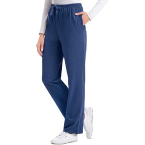Collections Etc Comfortable Elastic Waist Cotton Drawstring Knit Pants in Kuwait