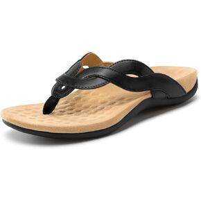 صنادل Rihero النسائية لدعم قوس العظام، شباشب لتقويم العظام، صنادل مسطحة مريحة سهلة الارتداء in Kuwait