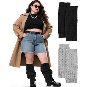 Coume 2 Packs Plus Size Women Leg Warmers for Winter Extra Wide Leg Warmer for Sports Yoga Dance 80s Party Costume Accessory in Saudi Arabia