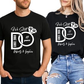 Anniversary Matching Shirts, for Couple, Heart Design T-Shirt Set, Wedding Present, Honeymoon Outfit in Saudi Arabia