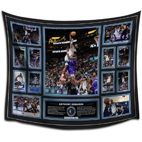 MENKARWHY ملصق حائط مزخرف بتوقيع نجم كرة السلة أنتوني إدواردز لمحبي الأطفال في غرفة النوم، ديكور للتعليق على الحائط - نسيج إدواردز للمراهقين وهدايا حفلات أعياد الميلاد - 70 × 100 سم in Kuwait