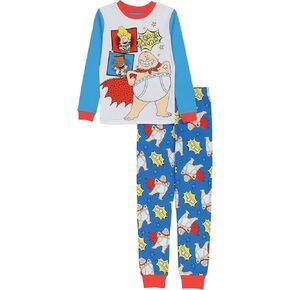 DreamWorks Captain Underpants Boys' 2-Piece Snug-Fit Cotton Pajamas Set in Saudi Arabia