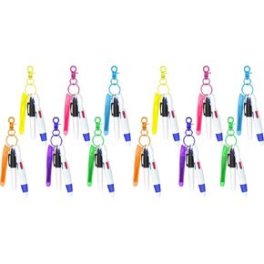 24 pieces Mini Highlighter Nurse Pen Pack Set Nurse Pens for Badge include 6 pieces Tip Highlighter 6 pieces Permanent Marker Pen And 6 pieces Retractable Ball Pen With 6 pieces Nursing Keychain Clip in Kuwait