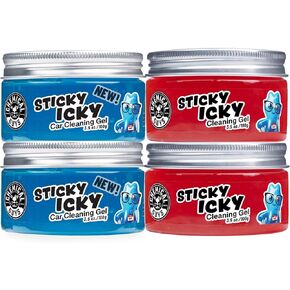 Chemical Guys Sticky Icky Car Cleaning Gel, Green Apple & Sweet Strawberry Scent - Detailing Kit, Car Dust Crevice Cleaner, Slime Auto Air Vent, Cleaning Putty for Keyboard Cleaner (2 Pack) - CJK1002 in Kuwait