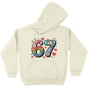 سويت شيرت بغطاء للرأس للأطفال من TeesAndTankYou Rainbow Unicorn 67 in Kuwait