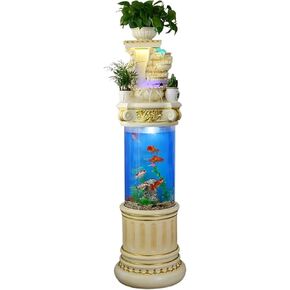 Decor Garden Aquarium, Living Room Circulation Water Waterfall Fountain, Creative Home Large Floor Decoration Landscape for Entryway(S) in Saudi Arabia