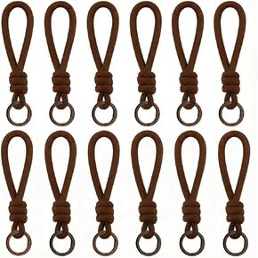 Paracord Keychain Wristlet Bag Charm 12pcs Braided Strap Key Ring Rope Keychain Lanyard for Car Keys Phone Plush Toys in Saudi Arabia