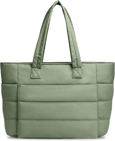 Puffer Tote Bag for Women, Lightweight Puffy Quilted Tote Bag Work Nurse Bag Shoulder Handbag for Travel, Gym in Saudi Arabia