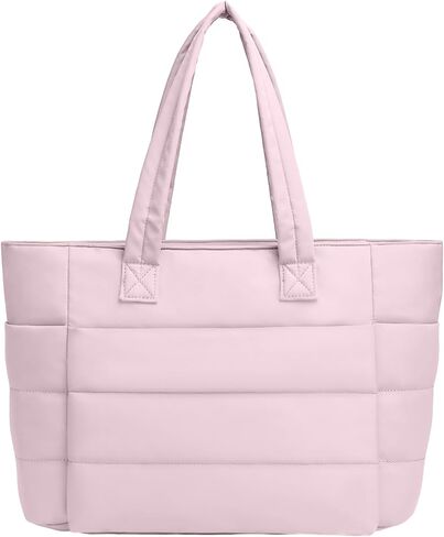Puffer Tote Bag for Women, Lightweight Puffy Quilted Tote Bag Work Nurse Bag Shoulder Handbag for Travel, Gym in Saudi Arabia