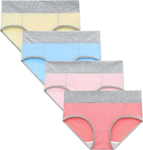 JiXiang Panties For Women Plus Size High Waist Solid Color Tummy Control Soft Stretch Underwear Full Coverage Ladies Panty in Saudi Arabia