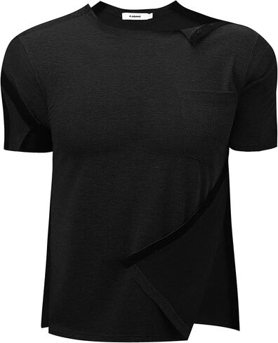 Post Shoulder Surgery Recovery Shirts for Men - Tear Away Snaps Adaptive Chemo Port & Rotator Cuff Shirt Short Sleeve in Saudi Arabia