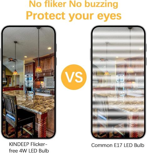 KINDEEP E17 LED Bulb Dimmable, 4W, Daylight White 6000K, Microwave Oven Light Bulbs Equivalent 40W, Ceramic Construction, Versatile Compatibility in Kuwait