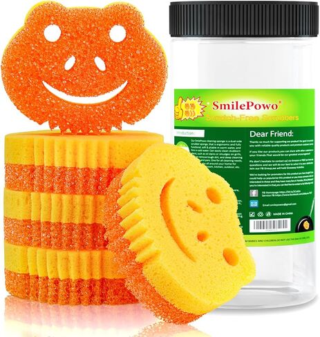 smilepowo 9 pack scrub scrub sponge ، dual-side trext sponge rabonge for agues ، frog frog scrub fals home cleanting cleaner cleaner multi-function cleaning exponges exponges in Saudi Arabia