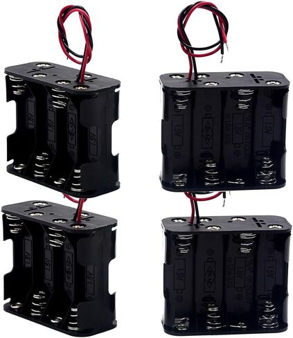 (Pack of 10 2 AA Battery Holder, 2 AA Battery Holder with Leads, 2 x 1.5V AA Battery Holder 2 Cell with Wires in Saudi Arabia