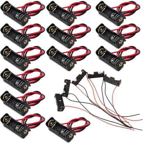 (Pack of 10 2 AA Battery Holder, 2 AA Battery Holder with Leads, 2 x 1.5V AA Battery Holder 2 Cell with Wires in Saudi Arabia