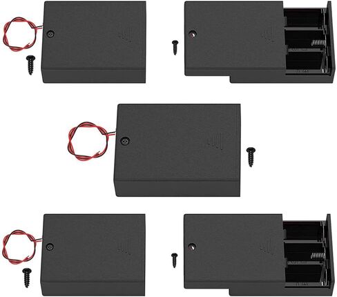 (Pack of 10 2 AA Battery Holder, 2 AA Battery Holder with Leads, 2 x 1.5V AA Battery Holder 2 Cell with Wires in Saudi Arabia