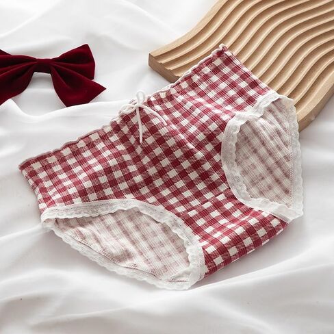 Women's Mid-Rise Underwear Cotton Briefs Full Coverage Soft Panties with Bow Detail in Saudi Arabia