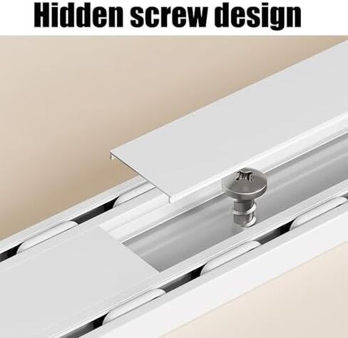 Heavy Duty Double Curtain Track System - Ceiling Mounted Drapery for Living Room, Bedroom, Hospital - Durable, Versatile, Easy Install Window Treatment Solution, 2.5m in Saudi Arabia