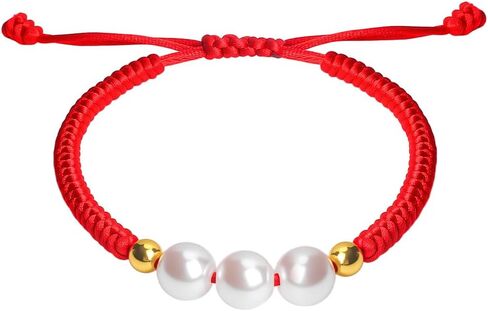 2Pc Handmade Couples Bracelets Red Ankle Bracelets for Women, Red String Rope Bracelets for Protection Jewelry, Christian Good Luck Teen Friendship Mother Daughter Bracelets Christmas Gifts in Saudi Arabia