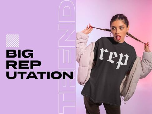 Expression Tees REP Reputation Music Youth-Sized Hoodie, Soft Fleece, Comfortable Fit, Trendy Graphic Design in Saudi Arabia