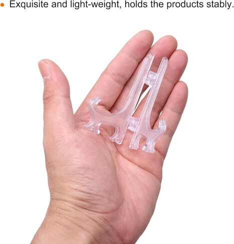 12Pcs 3 Inch Transparent Acrylic Easel Display Stands, Baseball Card Stand Easels Stand Display Stand Plate Holder for Card Easel Photo Frame Desktop in Saudi Arabia