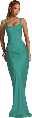 Long Mermaid Prom Dresses 2026 for Teens Ruched Satin Silk Spaghetti Straps Formal Cocktail Gowns EE008 in Saudi Arabia