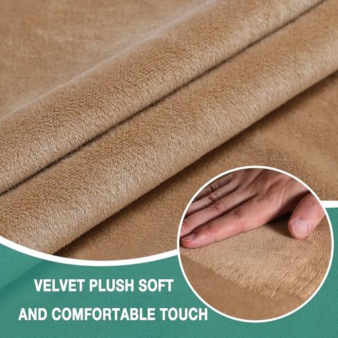 Velvet Stretchable Armchair Slipcover - Luxurious Plush Club Chair Covers for Wingback, Sofa & Living Room Furniture - Removable Washable Spandex Fabric Protector (Camel) in Saudi Arabia