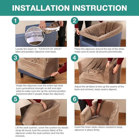 Velvet Stretchable Armchair Slipcover - Luxurious Plush Club Chair Covers for Wingback, Sofa & Living Room Furniture - Removable Washable Spandex Fabric Protector (Camel) in Saudi Arabia