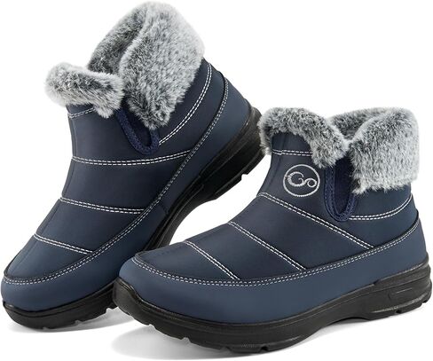 Winter Snow Boots for Women: Warm Fur Lined Ankle Booties Waterproof Non Slip Outdoor Comfortable Ladies Shoes for Daily Travel in Saudi Arabia