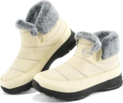 Winter Snow Boots for Women: Warm Fur Lined Ankle Booties Waterproof Non Slip Outdoor Comfortable Ladies Shoes for Daily Travel in Saudi Arabia