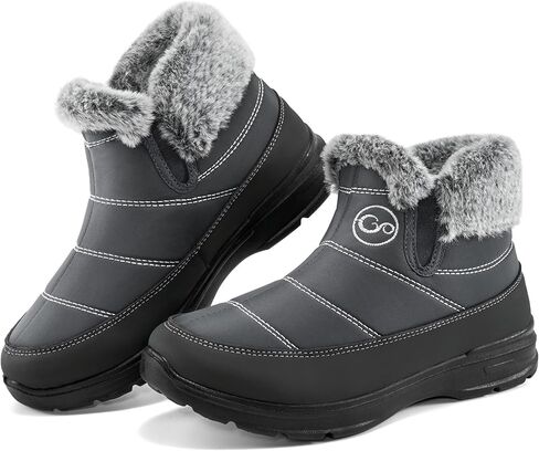 Winter Snow Boots for Women: Warm Fur Lined Ankle Booties Waterproof Non Slip Outdoor Comfortable Ladies Shoes for Daily Travel in Saudi Arabia