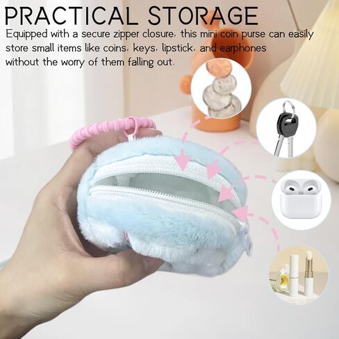 Summer-Themed Mini Coin Purse Keychain - Fan-shaped & Refrigerator-shaped, Portable Zipper Pouch for Women, Travel Accessories, Creative Gifts (White Refrigerator) in Kuwait