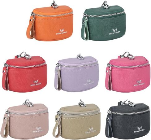 Royal Bagger Cute Mini Coin Purse for Women - RFID Blocking, Genuine Leather Change Pouch Fashion Simple Storage Bag 2900 (Pink) in Saudi Arabia