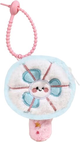 Summer-Themed Mini Coin Purse Keychain - Fan-shaped & Refrigerator-shaped, Portable Zipper Pouch for Women, Travel Accessories, Creative Gifts (White Refrigerator) in Kuwait