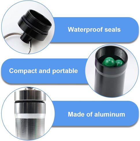 3 Pack Pocket Ashtray Set with Carabiner Waterproof Odor-Proof Multifunctional for Travel Hobby Leisure Black Silver in Saudi Arabia
