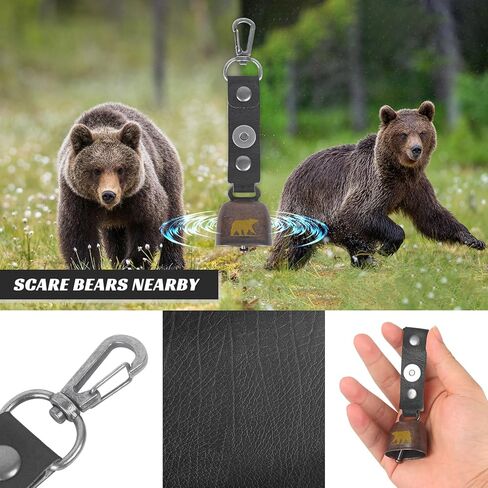2 أجراس الدب بصوت عال مع كاتم الصوت المغناطيسي ، حزام زر الجلود ، carabiner لرادع الدب ، المتجولون تروس التخييم جرس الدب للبقاء ، المشي لمسافات طويلة ، ركوب الدراجات ، الصيد ، التسلق in Kuwait