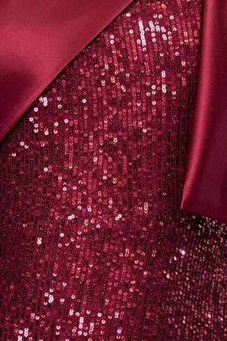 Betsy & Adam Womens One Shoulder Satin and Sequin Floor Length Dress in Saudi Arabia