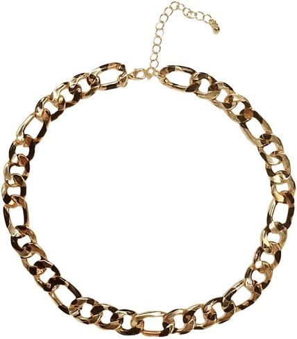 Chunky Leopard Print Cuban Link Curb Chain Choker Necklace for Women Fashion Unique Gold Plated Adjustable Necklaces Boho Punk Trendy Jewelry 17.5" in Saudi Arabia