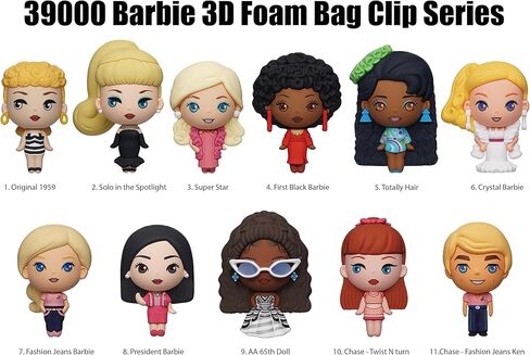 Barbie Series 1 – 5" Collectible Bag Clip – Blind Bag (ONE Random Figure) – Fashion Doll Character Keychain/Backpack Accessory | Official Licensed Merchandise in Saudi Arabia